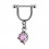 Helix-Piercing-Schmuck Steigb&uuml;gel Baumelnden Cubic Zirkonia Delfin Rosa