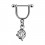 Schmuck Piercing Helix Steigbügel Baumelnden Cubic Zirkonia Delfin Weiß