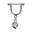 Helix-Piercing-Schmuck Steigb&uuml;gel Baumelnden Zirkonia Sichelf&ouml;rmige Mond Blau