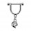 Schmuck Piercing Helix Steigbügel Baumelnden Zirkonia Sichelförmige Mond Weiß