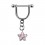 Helix-Piercing-Schmuck Steigb&uuml;gel Baumelnden Cubic Zirkonia Blume Rosa