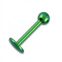 Labret- / Tragus-Piercing Titan Grad 23 Eloxiert Gr&uuml;n Kugel