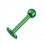 Piercing Tragus Titane Anodisé Vert Boule