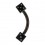 Black Anodized Eyebrow Curved Bar Blackline Ring w/ Two Dices