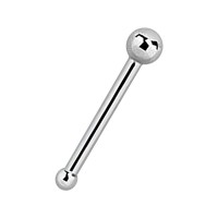 316L Surgical Steel Straight Pin Nose Bone Bar with Ball