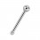 316L Surgical Steel Straight Pin Nose Bone Bar with Ball
