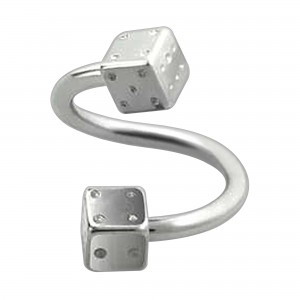 Spiral- / Helix-Piercing Chirurgenstahl Würfeln