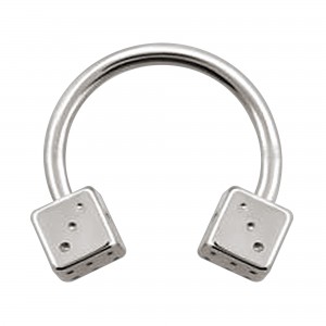 Hufeisen-Piercing Chirurgenstahl 316L Würfeln