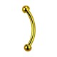 Micro-Augenbrauenpiercing 1.0 mm / 18 G Eloxiert Golden Halbkugeln