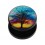 Lobus- / Ohr-Plug Acryl Schwarz Logo Baum des Lebens