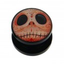 Lobus- / Ohr-Plug Acryl Schwarz Logo Mr Jack