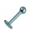 Labret- / Tragus-Piercing Titan Grad 23 Eloxiert Hellblau Kugel
