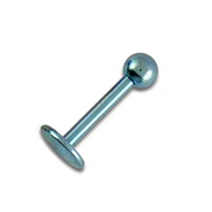 Labret- / Tragus-Piercing Titan Grad 23 Eloxiert Hellblau Kugel