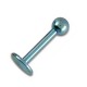 Labret- / Tragus-Piercing Titan Grad 23 Eloxiert Hellblau Kugel