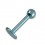 Labret- / Tragus-Piercing Titan Grad 23 Eloxiert Hellblau Kugel
