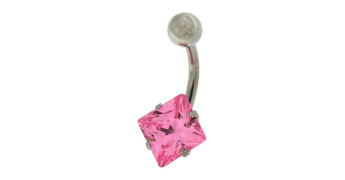 Piercing Nombril Banane En Acier Chirurgical 316L Avec Attrape-Rêve Suspendu Et Zircon Central | Longueur 10 Mm, Épaisseur 1.6 Mm