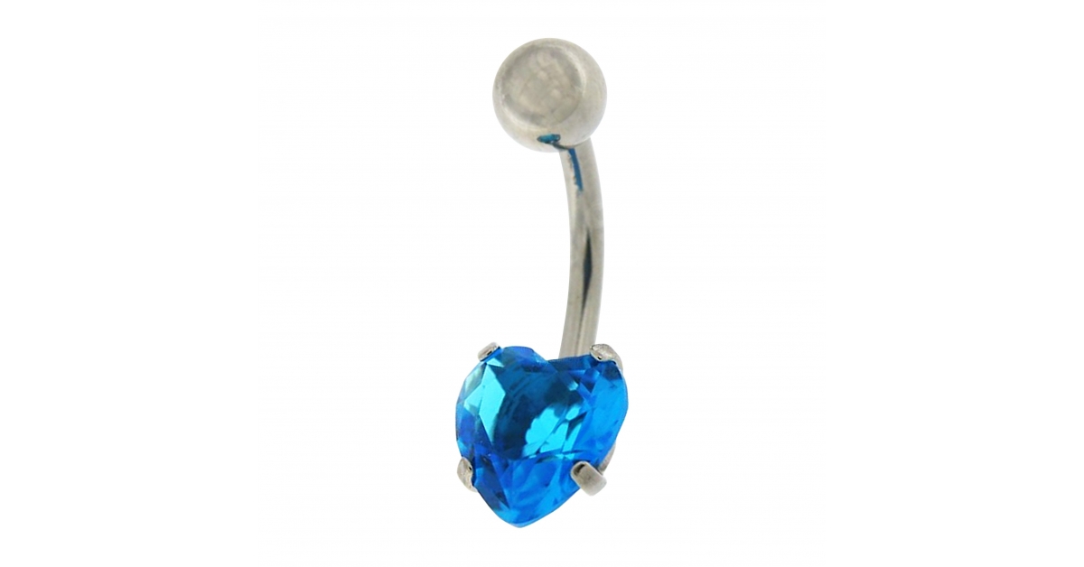 Piercing Nombril Tête De Mort Turquoise - Acier Inoxydable Hypoallergénique - 10mm