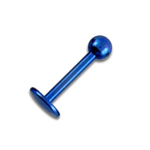 Labret- / Tragus-Piercing Titan Grad 23 Eloxiert Marineblau Kugel