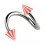 Spiral-Piercing Helix Acryl Spitzen Zweifarbig Orange / Wei&szlig;