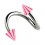 Spiral-Piercing Helix Acryl Spitzen Zweifarbig Rosa / Wei&szlig;