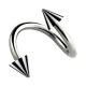 Helix Piercing Twisted Ring w/ Black/White Bicolor Spikes