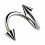 Helix Piercing Twisted Ring w/ Black/White Bicolor Spikes