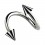Spirale Piercing Helix Acryl Spitzen Zweifarbig Schwarz / Weiß