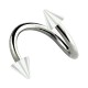 Spiral-Piercing Helix Acryl Spitzen Zweifarbig Weiß / Transparent