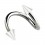 Spiral-Piercing Helix Acryl Spitzen Zweifarbig Wei&szlig; / Transparent