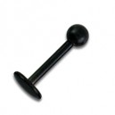 Labret- / Tragus-Piercing Blackline Titan Grad 23 Eloxiert Schwarz Kugel