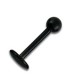 Labret- / Tragus-Piercing Blackline Titan Grad 23 Eloxiert Schwarz Kugel