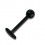 Labret- / Tragus-Piercing Blackline Titan Grad 23 Eloxiert Schwarz Kugel