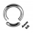 Dick Piercing Genital / Segment Ring 4 mm / 6 G