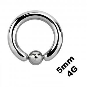 Dickes Genitalpiercing / CBR- / BCR-Ring 5 mm / 4 G