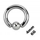 Dickes Genitalpiercing / CBR / BCR-Ring 4 mm / 6 G