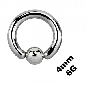 Dickes Genitalpiercing / CBR- / BCR-Ring 4 mm / 6 G