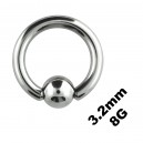 3.2mm/8G Big Size CBR/BCR/Genital Piercing Ring