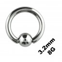Dickes Genitalpiercing / CBR- / BCR-Ring 3.2 mm / 8 G