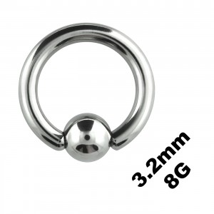 Dickes Genitalpiercing / CBR- / BCR-Ring 3.2 mm / 8 G