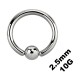 Grueso Piercing Anillo Genital / CBR / BCR 2.5 mm / 10 G