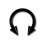 Ohr- / Tragus-Piercing Blackline Titan Grad 23 Eloxiert Schwarz Zwei Spitzen