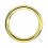 Dick Piercing Genital / Segment Eloxiert Golden Ring 2.5 mm / 10 G