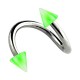 Spiral-Piercing Helix Acryl Spitzen Karierten Grün / Weiß