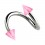 Spirale Piercing Helix Acryl Spitzen Karierten Rosa / Weiß