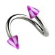 Spiral-Piercing Helix Acryl Spitzen Karierten Lila / Weiß