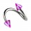Espiral Piercing Hélix Acrílico Spikes Tablero de Damas Púrpura / Blanco