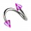 Spiral-Piercing Helix Acryl Spitzen Karierten Lila / Wei&szlig;