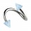 Spiral-Piercing Helix Acryl Spitzen Karierten Hellblau / Wei&szlig;