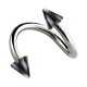 Spiral-Piercing Helix Acryl Spitzen Karierten Schwarz / Weiß