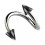 Spiral-Piercing Helix Acryl Spitzen Karierten Schwarz / Wei&szlig;